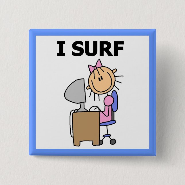 Ich surfe im Web Button (Vorderseite)