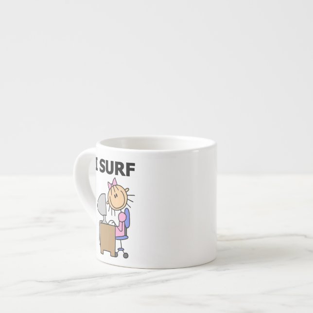 Ich surfe im Web Espressotasse (Vorderseite Links)