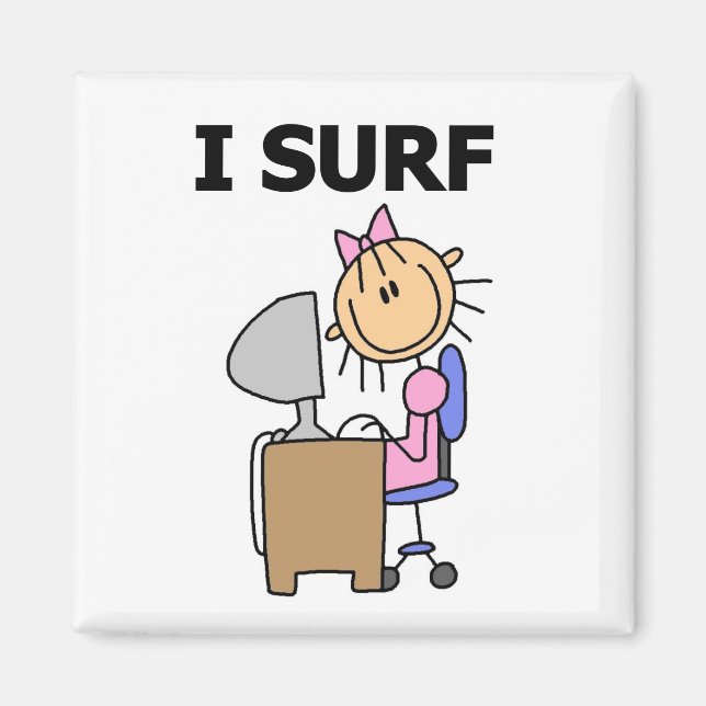 Ich surfe im Web Magnet (Vorne)