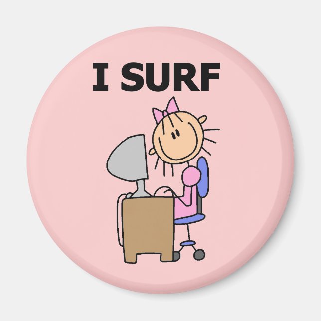 Ich surfe im Web Magnet (Vorne)