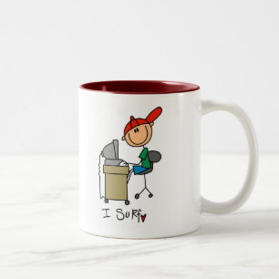 Ich Surfe Im Web T-Shirts und Geschenke Zweifarbige Tasse