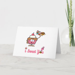 Ich süße dich mit einem Kuchen Karte