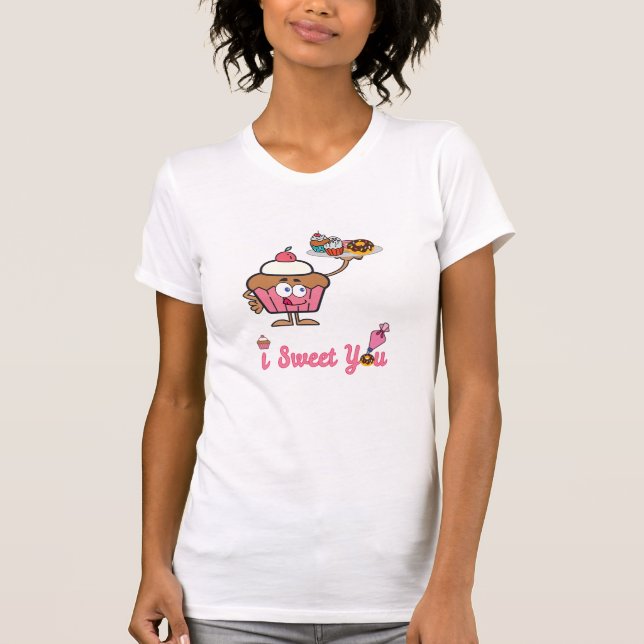 Ich süße dich mit einem Kuchen T-Shirt (Vorderseite)