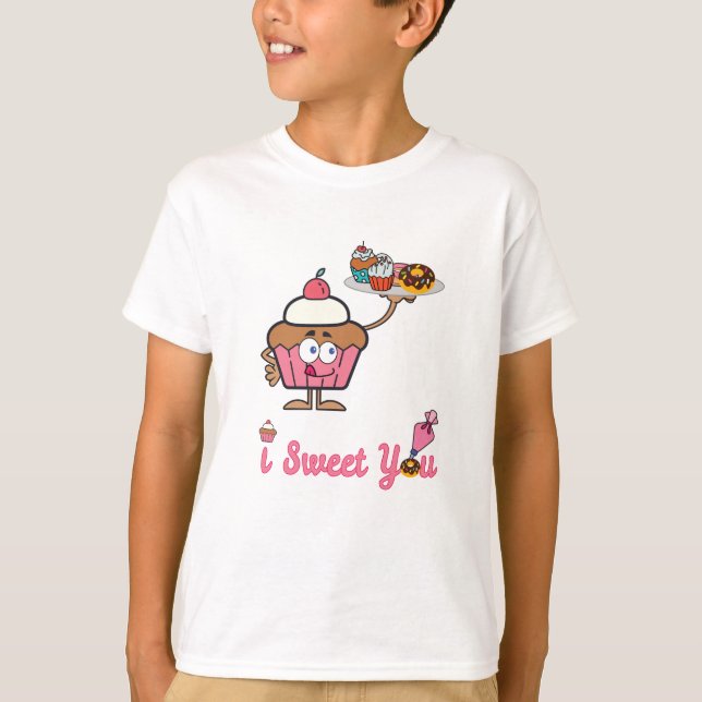 Ich süße dich mit einem Kuchen T-Shirt (Vorderseite)