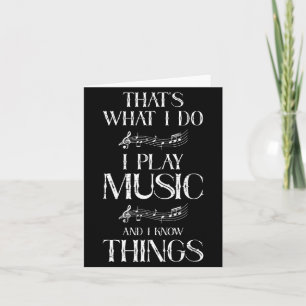 Ich T-Shirt Das ist es, was Musik spielt, weiß Karte