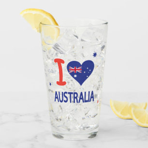 "ICH Tag LIEBE-AUSTRALIENS" Australien am 26. Glas
