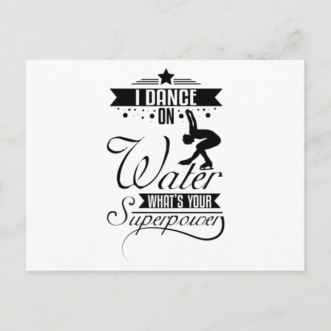 Ich tanze auf Wasser Postkarte (Vorderseite)