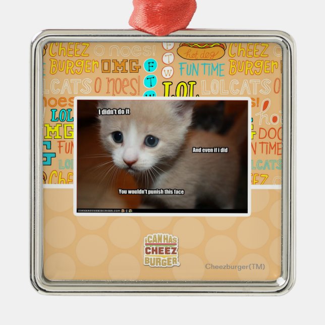 Ich tat es nicht ornament aus metall (Vorne)