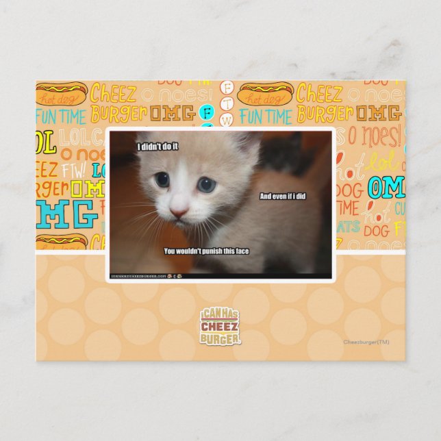 Ich tat es nicht postkarte (Vorderseite)