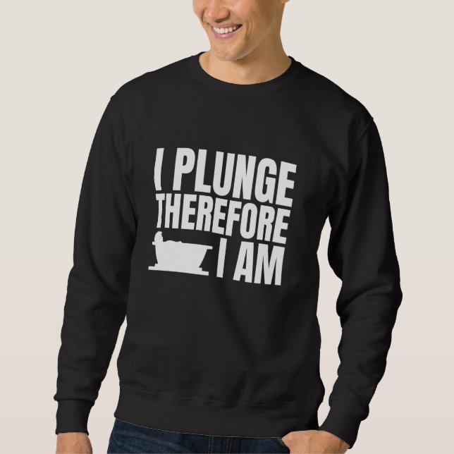Ich tauche, also bin ich eiskalt-kalt-tauben sweatshirt (Vorderseite)