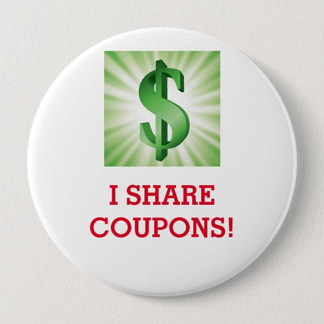 ICH TEILE COUPONS! BUTTON (Vorderseite)