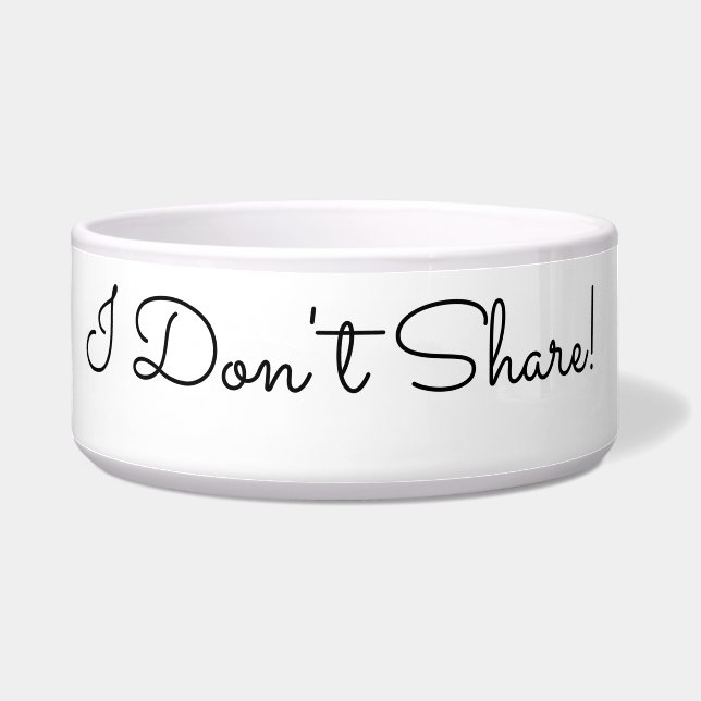 Ich teile nicht! Funny Message, Black Script Napf (Links)