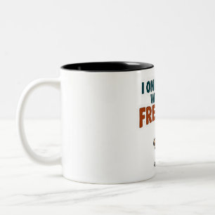 Ich teile nur mit meinem Frenchie Zweifarbige Tasse