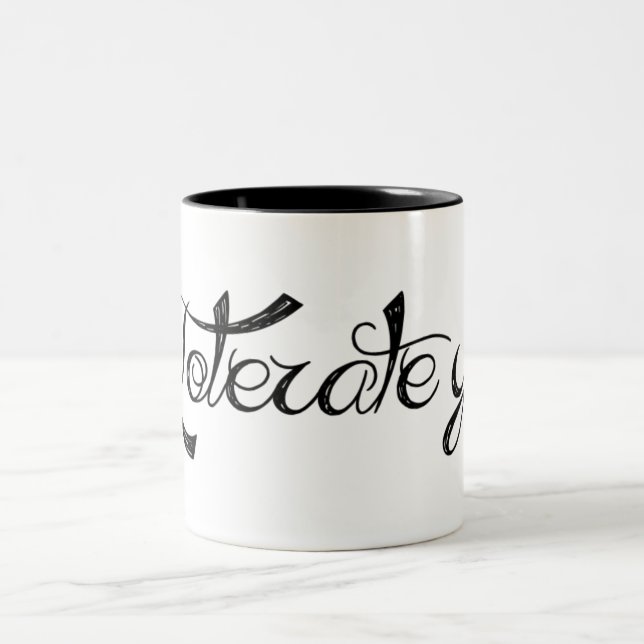 Ich toleriere dich zweifarbige tasse (Mittel)