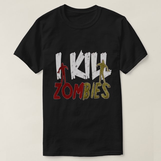 Ich töte Zombies T-Shirt (Design vorne)