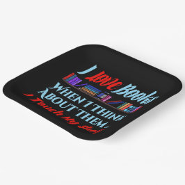 Ich Touch mein Regal buchen Lover Spaß Pappteller