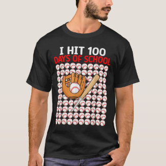 Ich traf 100 Tage Baseball Bat Boys Kleinkind T-Shirt