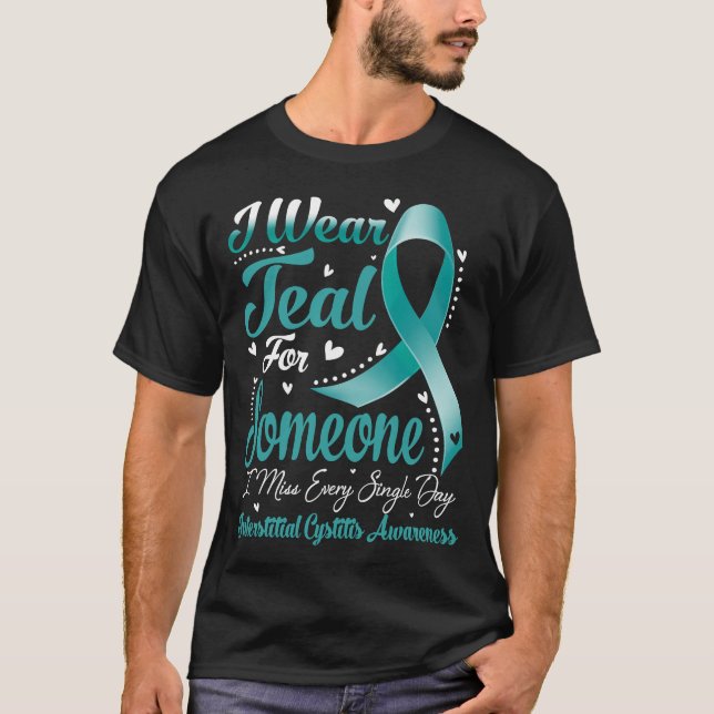 Ich trage Aquamarin für das INTERSTITIALE CYSTITIS T-Shirt (Vorderseite)