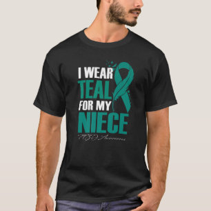 Ich trage Aquamarin für mein Niece PTSD Awareness  T-Shirt