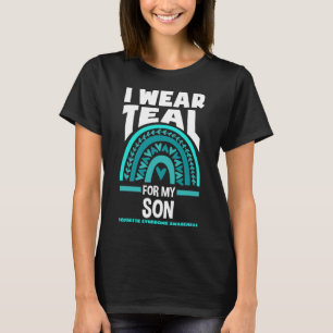 Ich trage Aquamarin für mein Son Tourette Syndrome T-Shirt