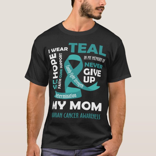 Ich trage Aquamarin für meine Mama - Geschenke für T-Shirt (Vorderseite)