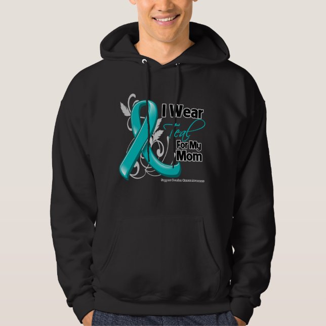 Ich trage Aquamarin für meine Mama - Ovarialkarzin Hoodie (Vorderseite)