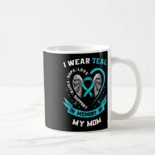 Ich trage Aquamarin für meine Mama Ovarialkarzinom Kaffeetasse