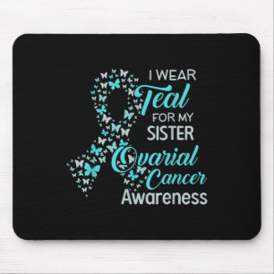 Ich trage Aquamarin für meine Schwester Ovarialkar Mousepad