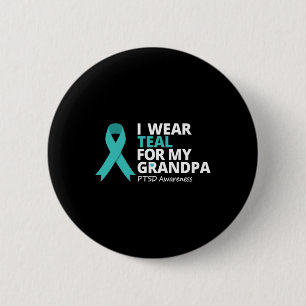 Ich trage Aquamarin für meinen Großvater Ptsd, den Button