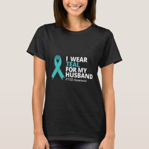 Ich trage Aquamarin für meinen Mann Ptsd Aquamarin T-Shirt