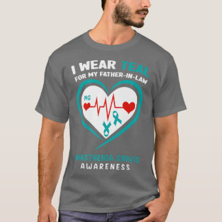 Ich trage Aquamarin für meinen Vater Myasthenia Gr T-Shirt