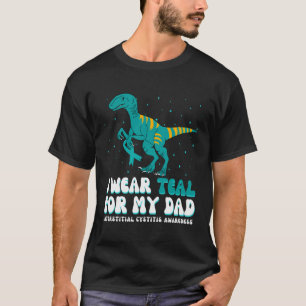 Ich trage Aquamarin für Vater Interstitielle Cysti T-Shirt