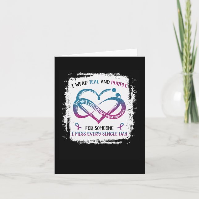 Ich trage aquamarin lila für jemanden, den ich jed karte (Vorderseite)