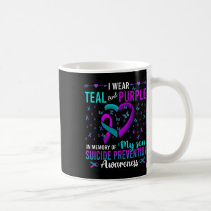Ich trage Aquamarin Lila für meine Sohn Suizidpräv Kaffeetasse