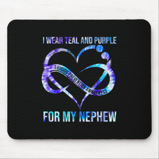Ich trage Aquamarin Lila für Nephew Suizidpräventi Mousepad