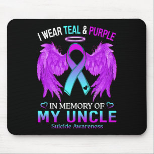 Ich trage Aquamarin Lila im Gedenken an den Onkelt Mousepad