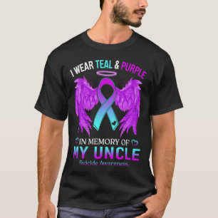 Ich trage Aquamarin Lila im Gedenken an den Onkelt T-Shirt