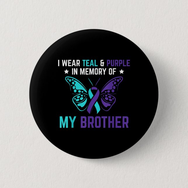 Ich trage Aquamarin Lila in Erinnerung an meinen B Button (Vorderseite)