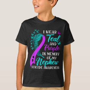 Ich trage Aquamarin Lila in Erinnerung an meinen N T-Shirt