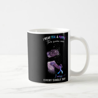 Ich trage Aquamarin und Lila für die Suizidprävent Kaffeetasse