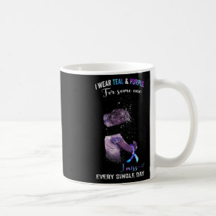 Ich trage Aquamarin und Lila für die Suizidprävent Kaffeetasse