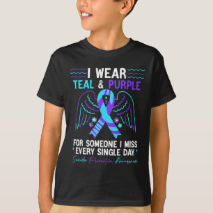 Ich trage Aquamarin und Lila für die Suizidprävent T-Shirt