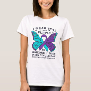 Ich trage Aquamarin und Lila für die Suizidprävent T-Shirt