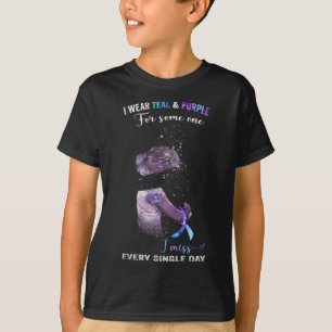 Ich trage Aquamarin und Lila für die Suizidprävent T-Shirt