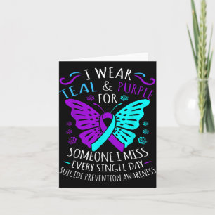 Ich trage Aquamarin und Lila für jemanden, den ich Karte