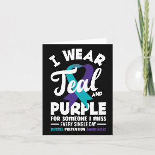 Ich trage Aquamarin und Lila für jemanden, den ich Karte