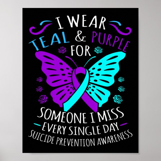Ich trage Aquamarin und Lila für jemanden, den ich Poster (Vorne)
