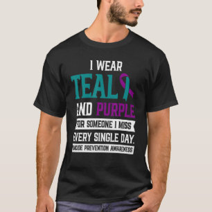 Ich trage Aquamarin und Lila für jemanden, den ich T-Shirt