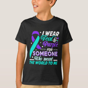 Ich trage Aquamarin und Lila für jemanden, den ich T-Shirt