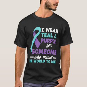 Ich trage Aquamarin und Lila für jemanden, den ich T-Shirt
